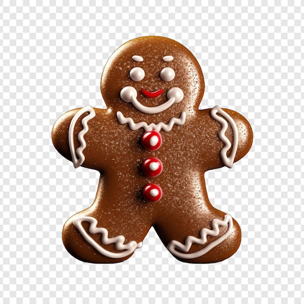 Бесплатный PSD 3d gingerbread man весёлое рождественское печенье