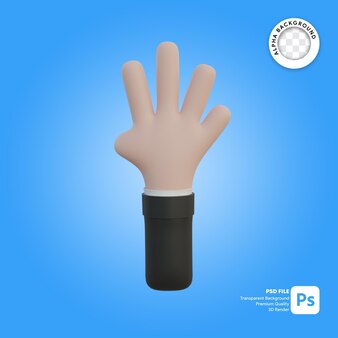 青空の背景に手サイン 3dイラストと番号1 2 3 45のセット プレミアム写真 青空の背景に手サイン 3dイラストと番号1 2 3 45のセット プレミアム写真