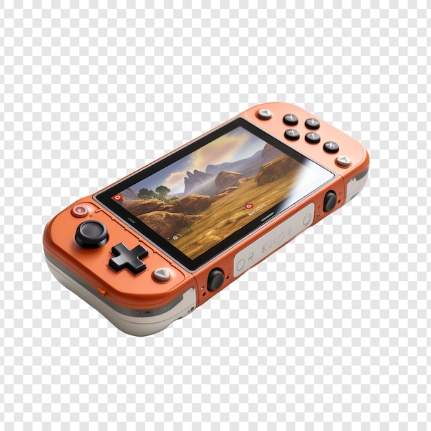 Free PSD 3d handheld game console video portable isolated on transparent background