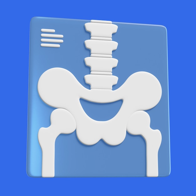 Free PSD 3d healthcare icon with x-ray