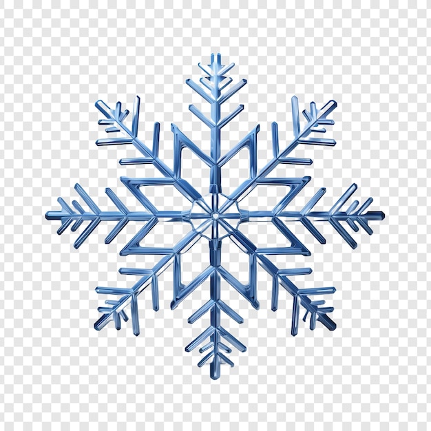 Free PSD 3d icon of christmas snowflake isolated on transparent background