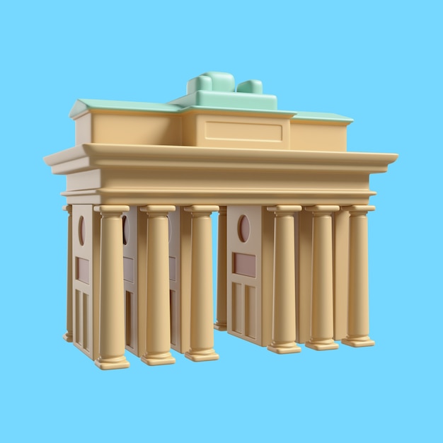 3d icon for famous city landmark