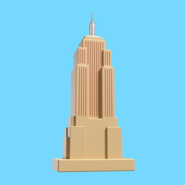 Free PSD 3d icon for famous city landmark