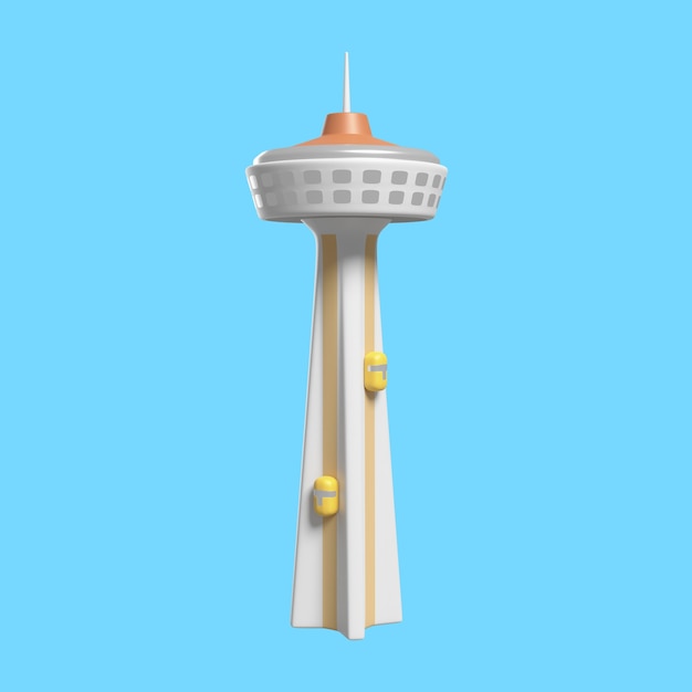 Free PSD 3d icon for famous city landmark