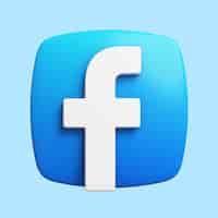 Бесплатный PSD 3d значок для приложения для социальных сетей