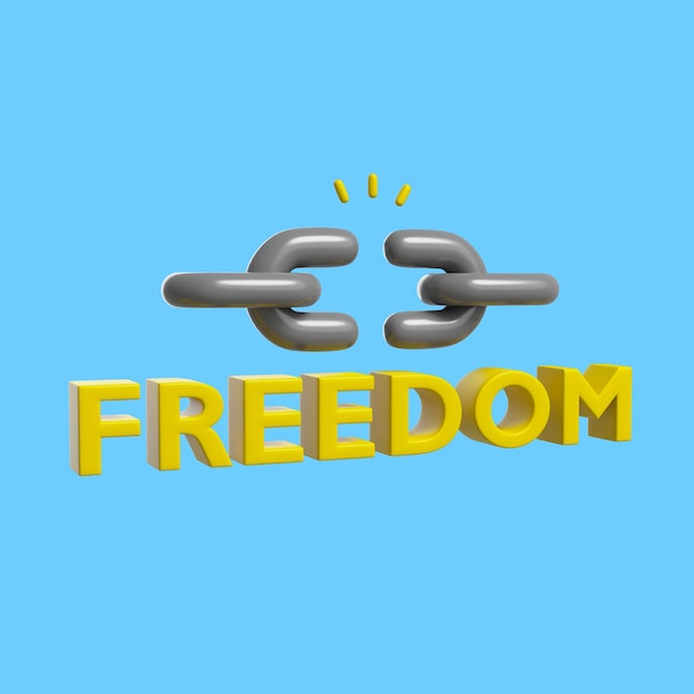 Бесплатный PSD 3d значок для слов