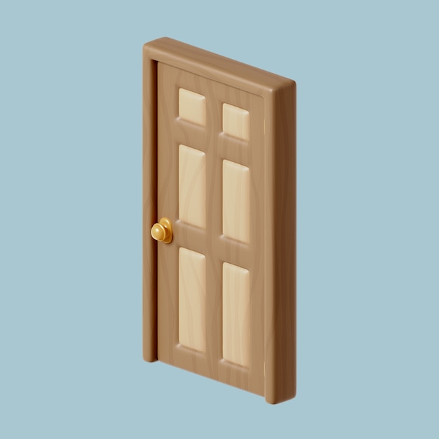 Free PSD 3d icon of furniture with door