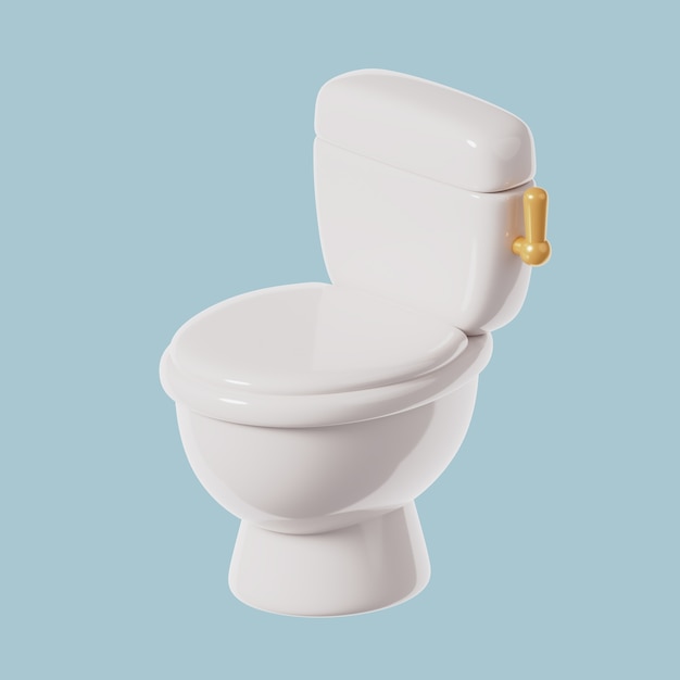 Free PSD 3d icon of furniture with toilet