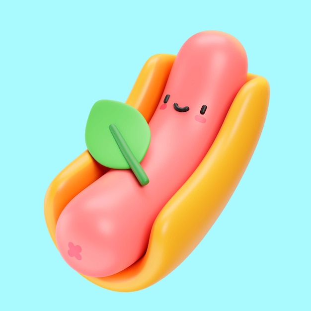 3d icon render for vegan lifestyle