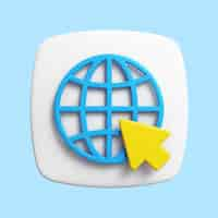 Free PSD 3d icon for social media app