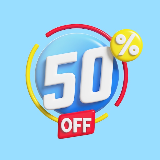 Free PSD 3d icon for super sales