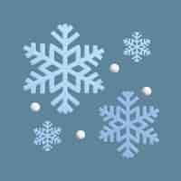 Free PSD 3d icon for weather conditions with snowflakes