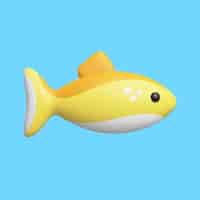 PSD gratuito icona 3d con animale acquatico