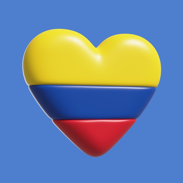 PSD gratuito icona 3d con rappresentazione tradizionale colombiana