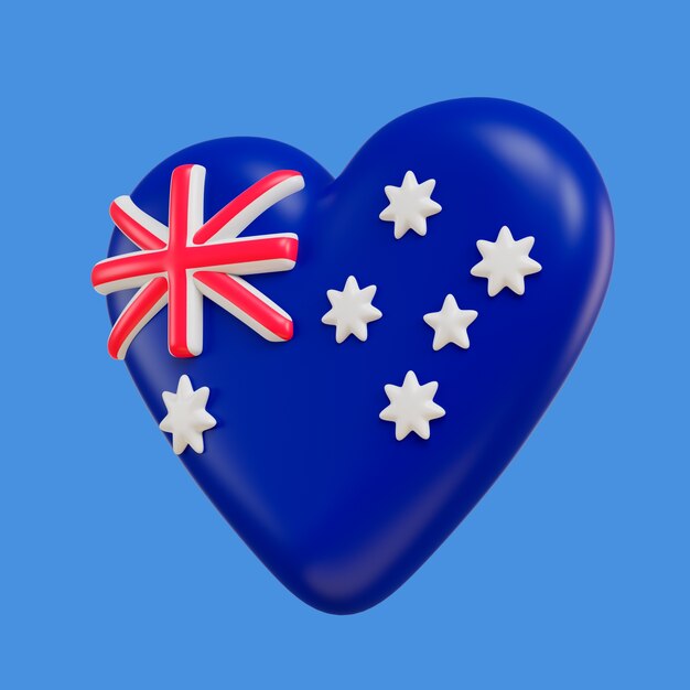 Illustrazione 3d per la celebrazione dell'Australia Day