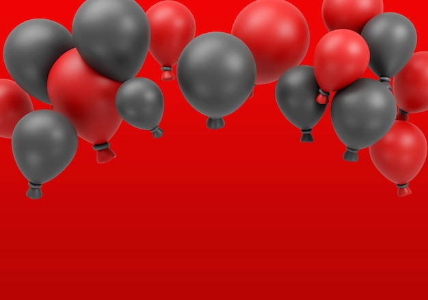 Red Balloon with Ribbon PNG Images & PSDs for Download