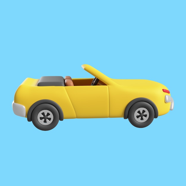 3D иллюстрация иконки автомобиля