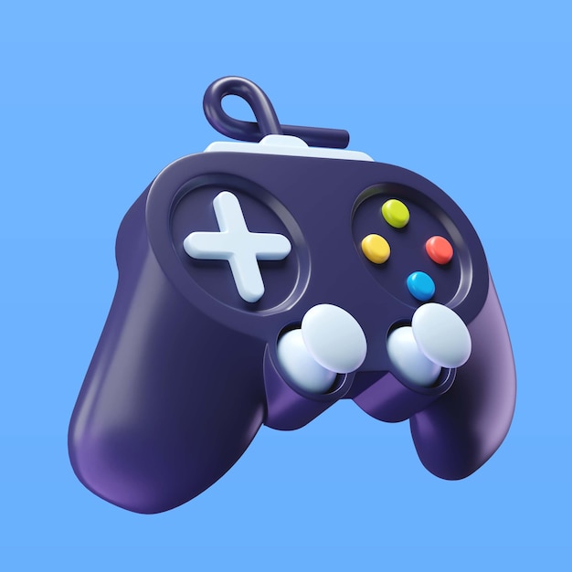 Free PSD 3d illustration of children's toy gaming controller