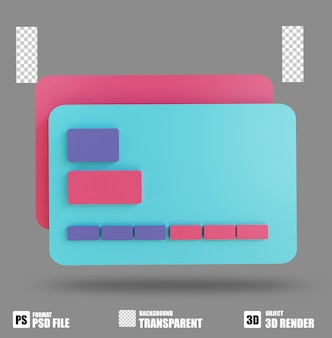 3d illustration credit card 2