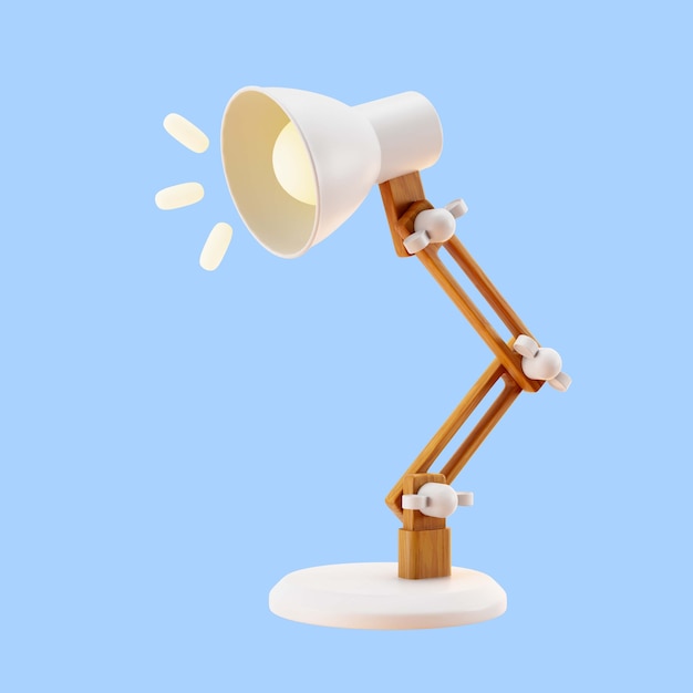 Free PSD 3d illustration of desk lamp