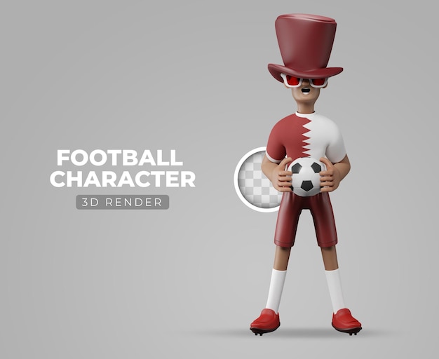 3d illustration of fan with world football championship ball