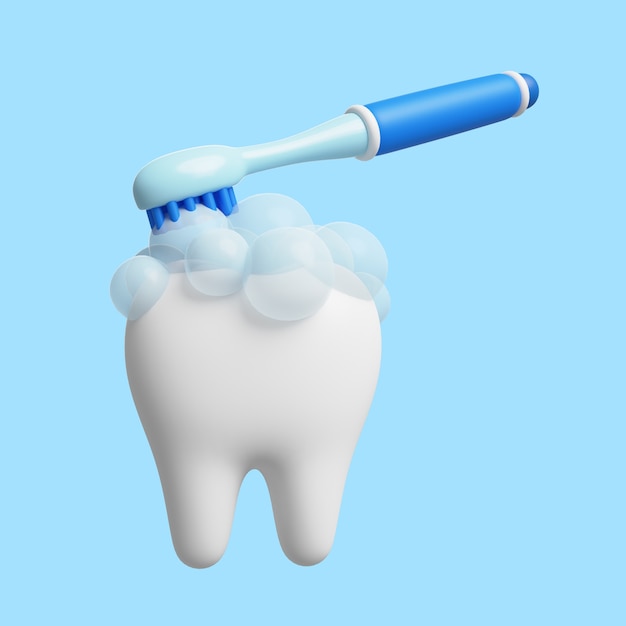無料PSD 口腔病学と歯科の 3 d イラストレーション