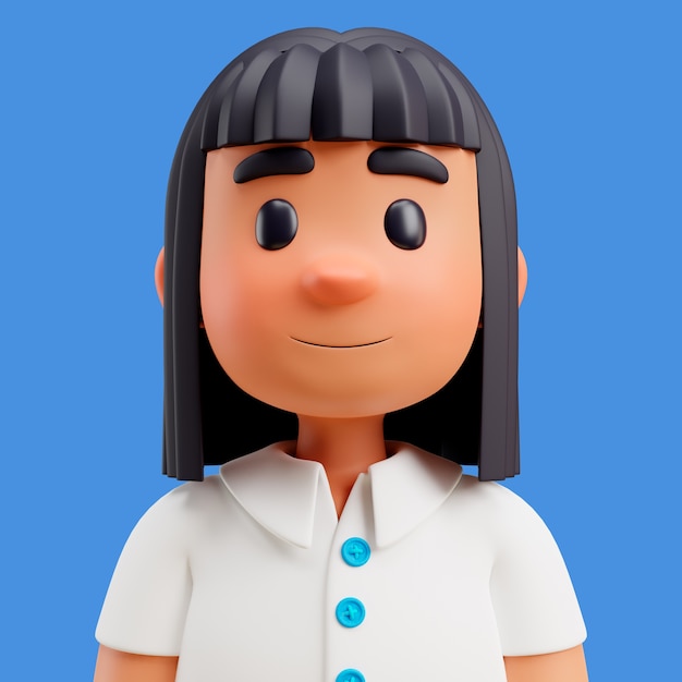 3d illustration of human avatar or profile