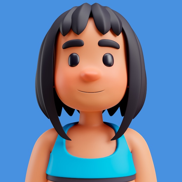 3d illustration of human avatar or profile