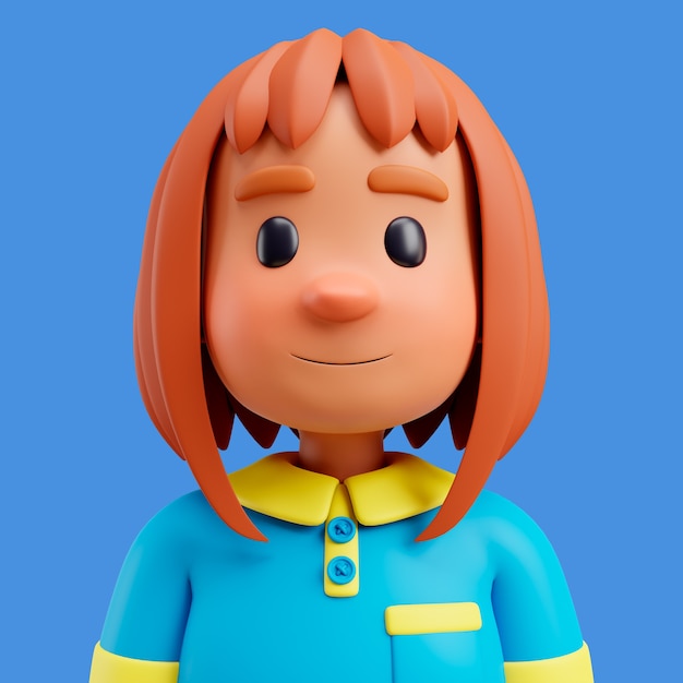 3d illustration of human avatar or profile