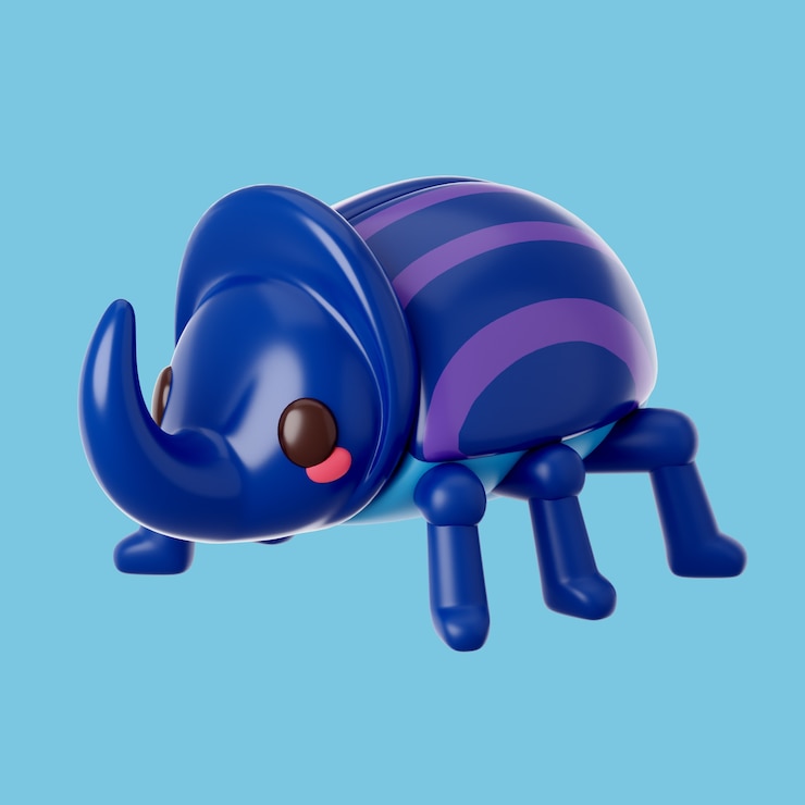 Free PSD 3d illustration of insect