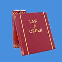 Free PSD 3d illustration of law and justice item