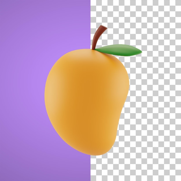 3d illustration of mango object icon