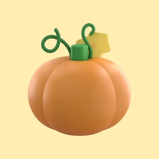 Free PSD 3d illustration for mid-autumn festival celebration with pumpkin