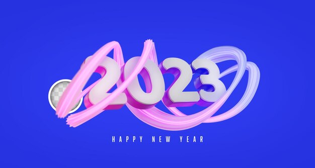 2023년 새해의 3d 일러스트