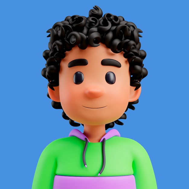 無料PSD 人間のアバターまたはプロフィールの 3 d イラストレーション