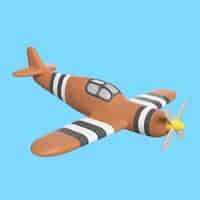 無料PSD 飛行機のアイコンの 3 d イラストレーション