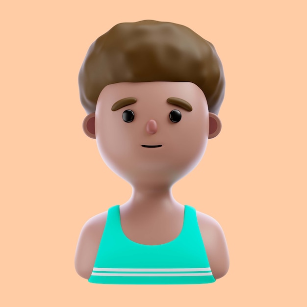 3d illustration of person in tank top