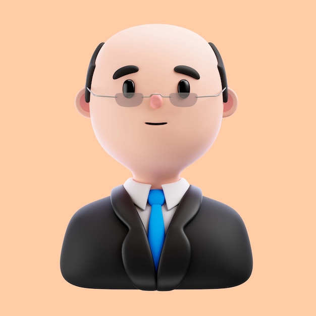 眼鏡をかけた人の3dイラスト