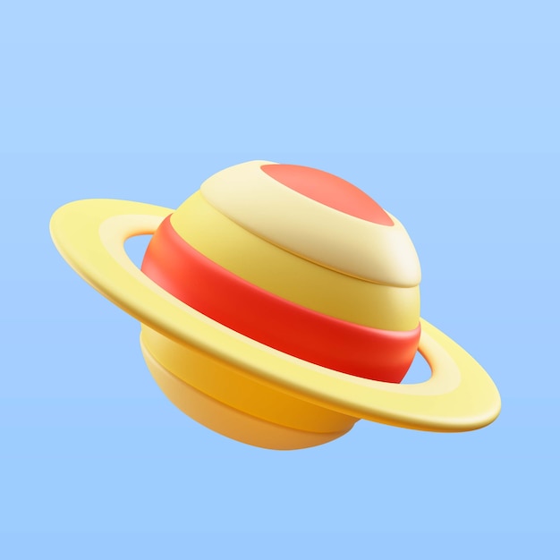 干支帯の惑星の3dイラスト