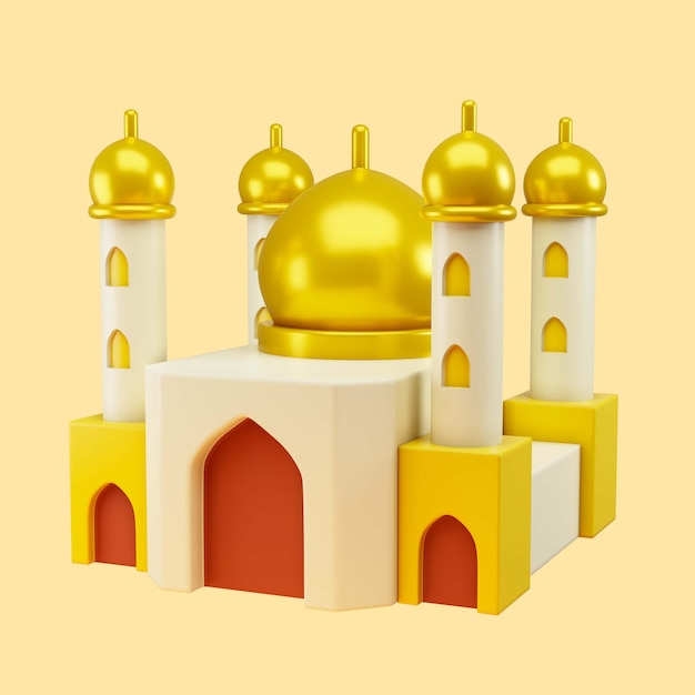 Illustrazione 3d del palazzo del ramadan