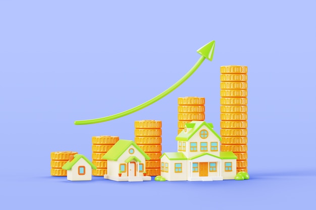 3D-иллюстрация для продаж недвижимости