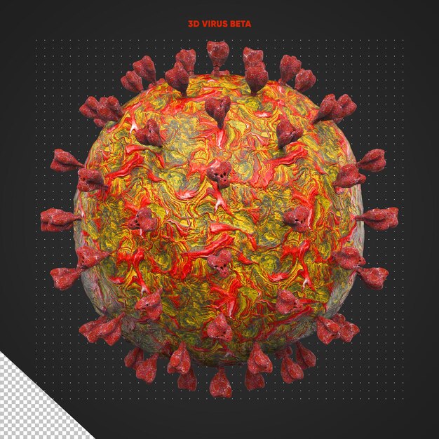 3d illustration render beta virus