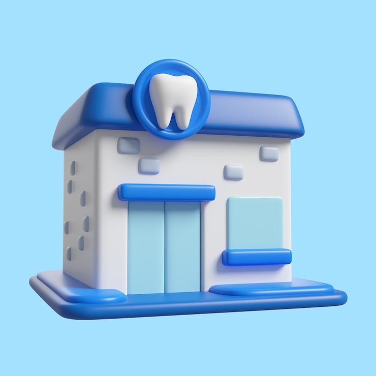 Free PSD 3d illustration for stomatology and dentistry