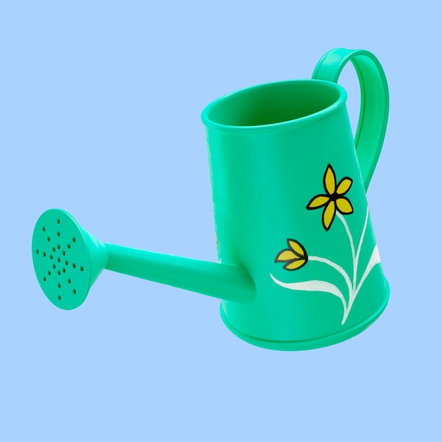 3d illustration of watering can with flowers