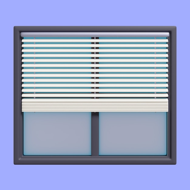 Free PSD 3d illustration of window with blinds