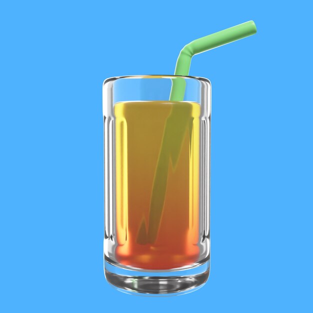 생일 필수품과 함께 3D 일러스트레이션