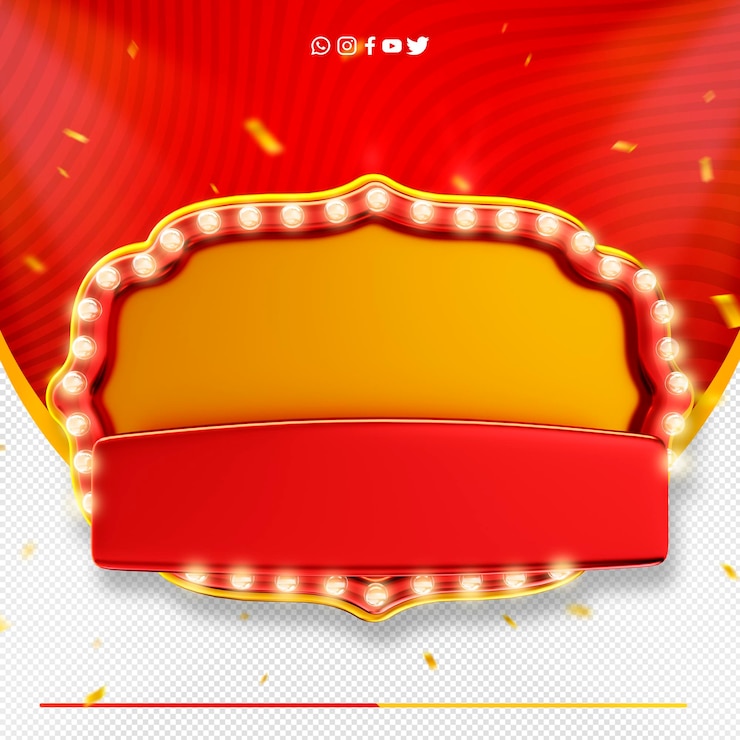 Free PSD 3d isolated offer frame for promotion compositions