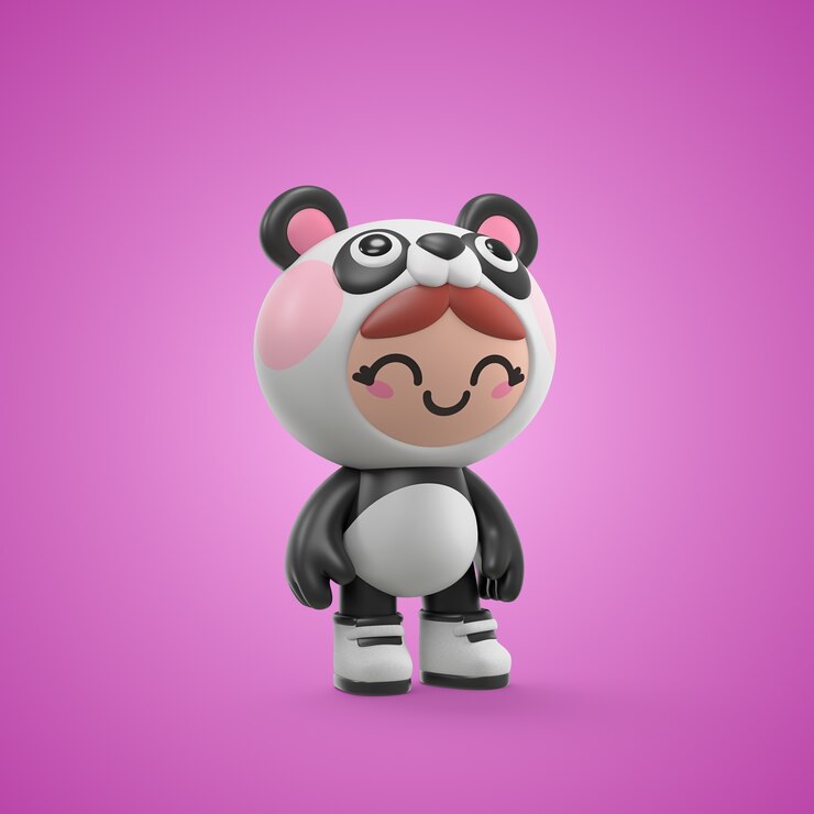 Free PSD 3d kid with costume