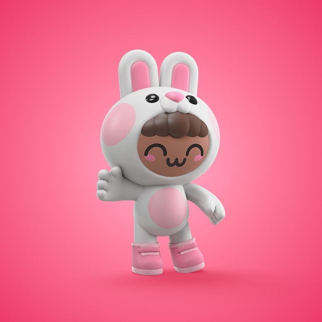 3d kid with costume