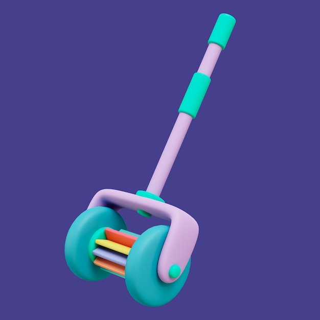 3d kindergarten icon with toy